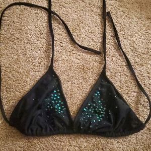 Xhilaration Bikini Top - Black & Teal - LRG